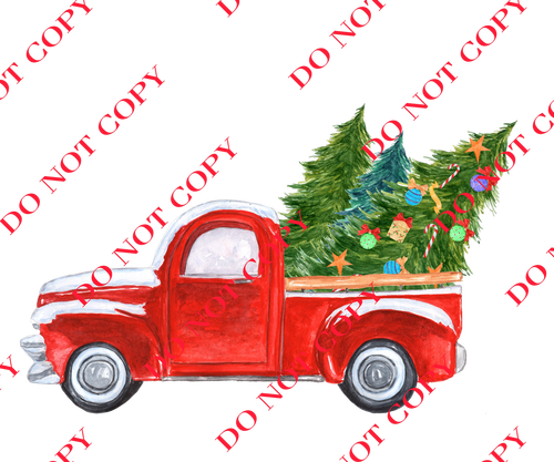 Cdvtk Christmas Vintage Truck - Zazzle Christmas Red Pickup Truck On A Snowy Road Baby (500x417)