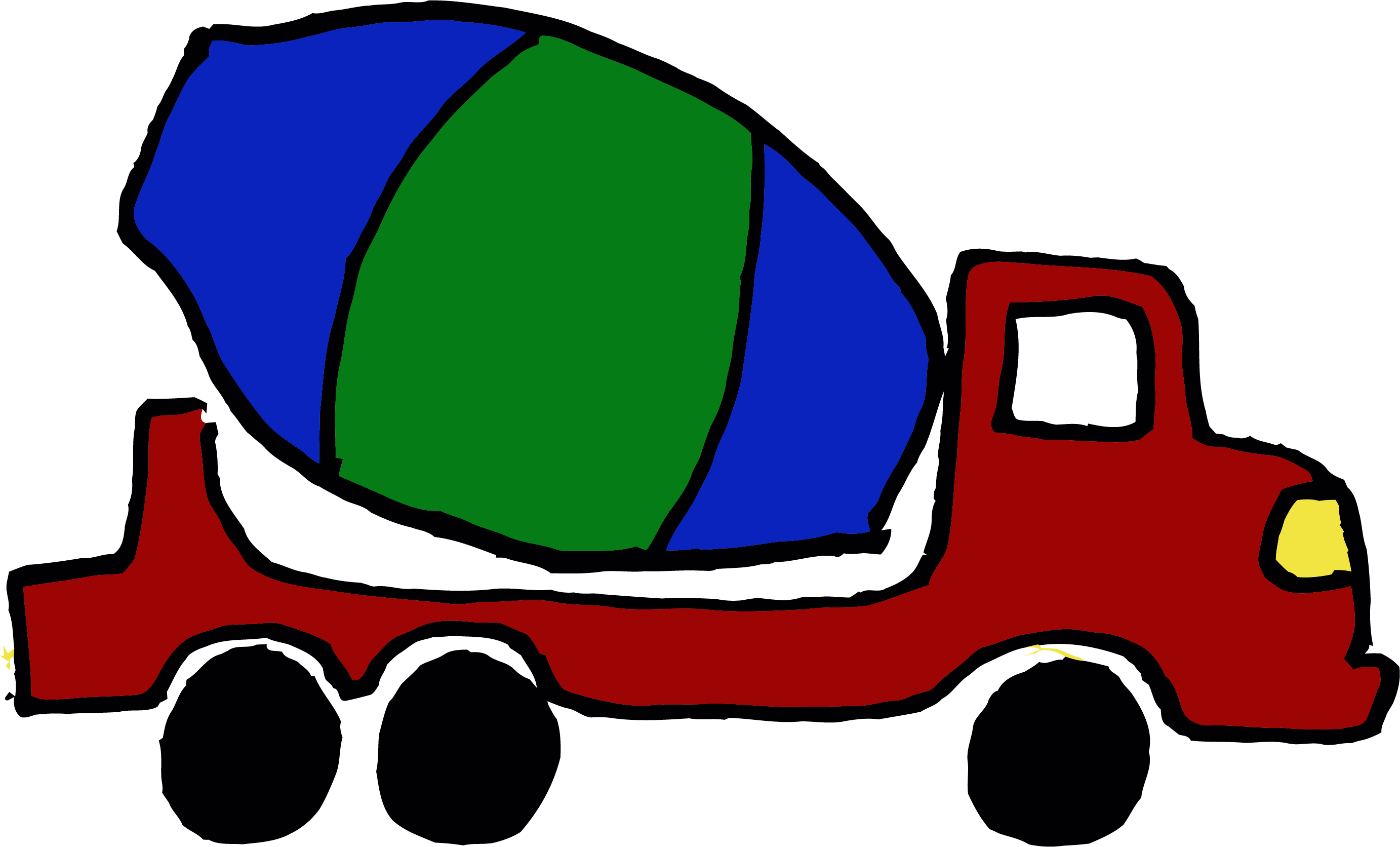 Cement Truck Basic Side Clipart Png - Cement Truck Basic Side Clipart Png (2765x1672)