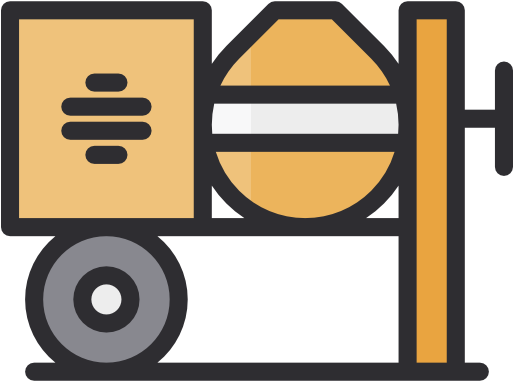 Concrete Mixer Free Icon - Concrete (513x381)