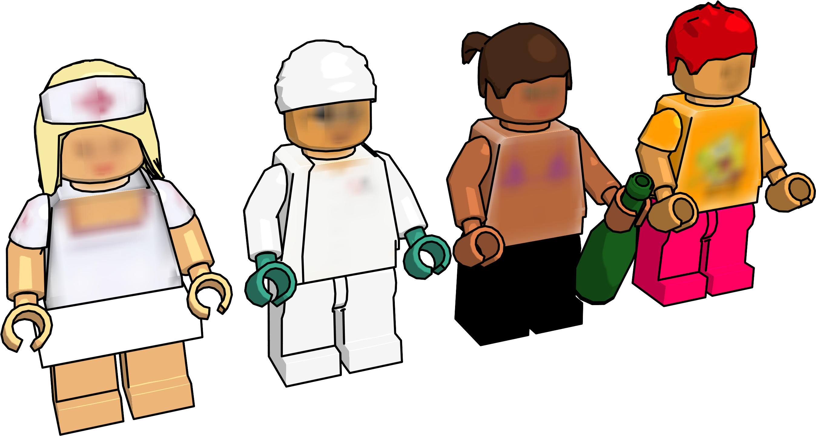 Lego People Clipart Png Image - Cartoon (2794x1607)