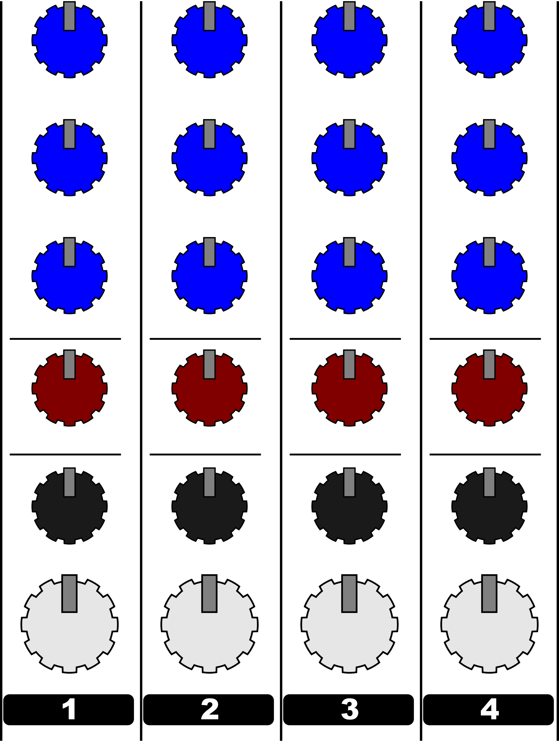 Mixer Knobs - Mixer Knob Vector (1809x2400)