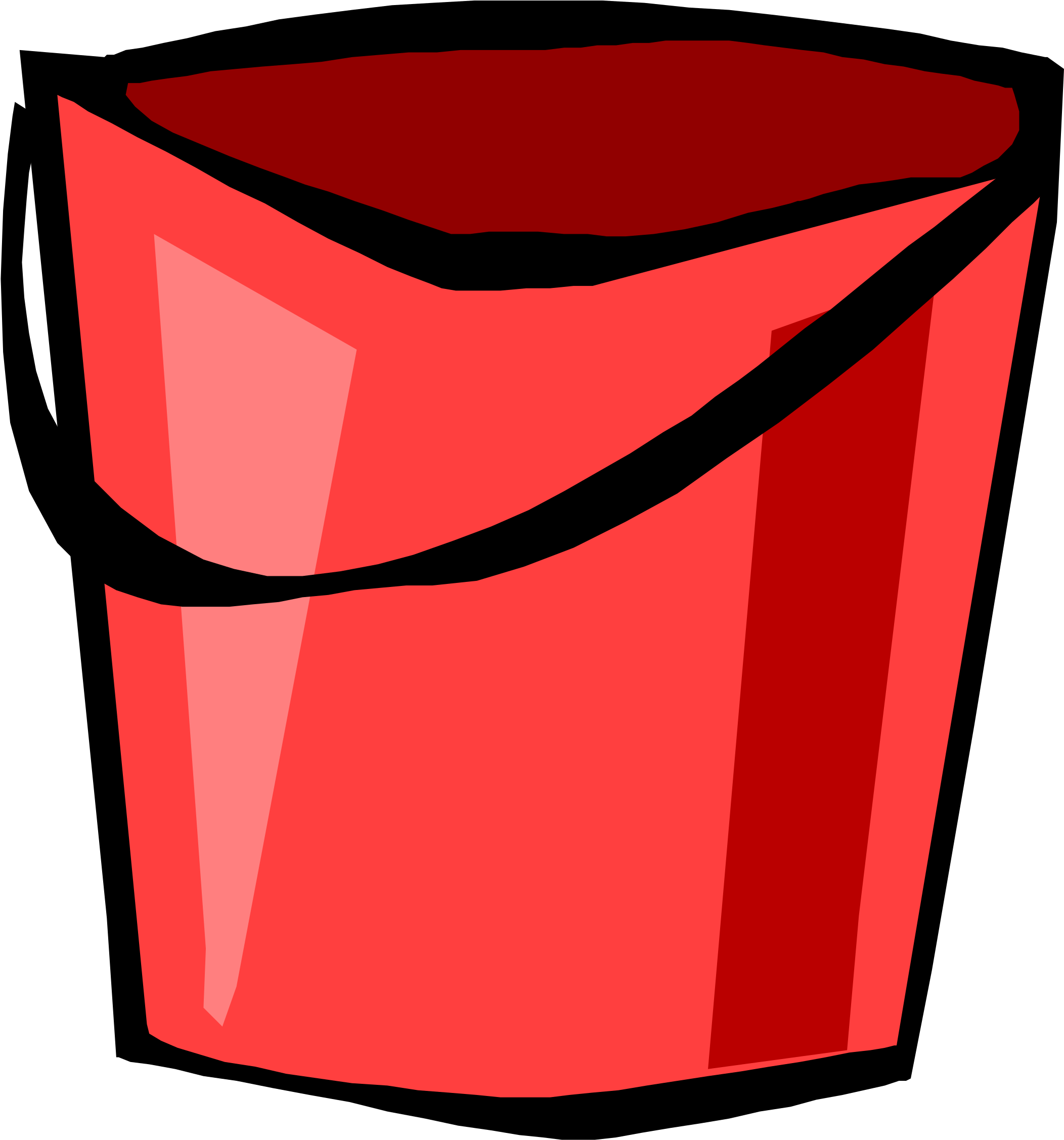 Free Red Bucket Free Painting - Cleaning Supplies Clip Art - (2532x2400) Pn...