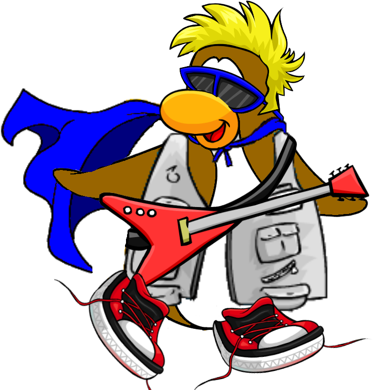 Pick Up - Club Penguin Red Electric Guitar (779x800)