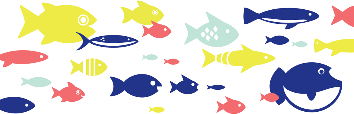 Happy Fish Is A Food Truck - Coral Reef Fish (1200x429)