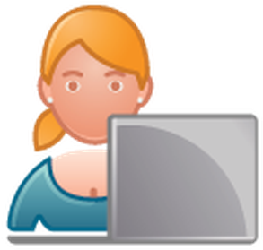 Professions - Color - Receptionist - Clipart - Cartoon (562x399)