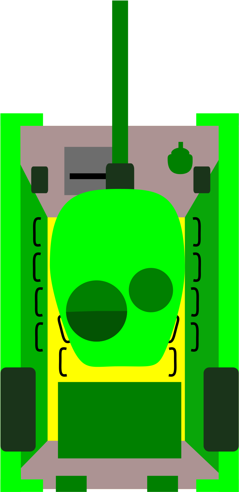 Cartoon Tank T-34 Top View Png Clipart - Tank Top View Vector (2000x2828)