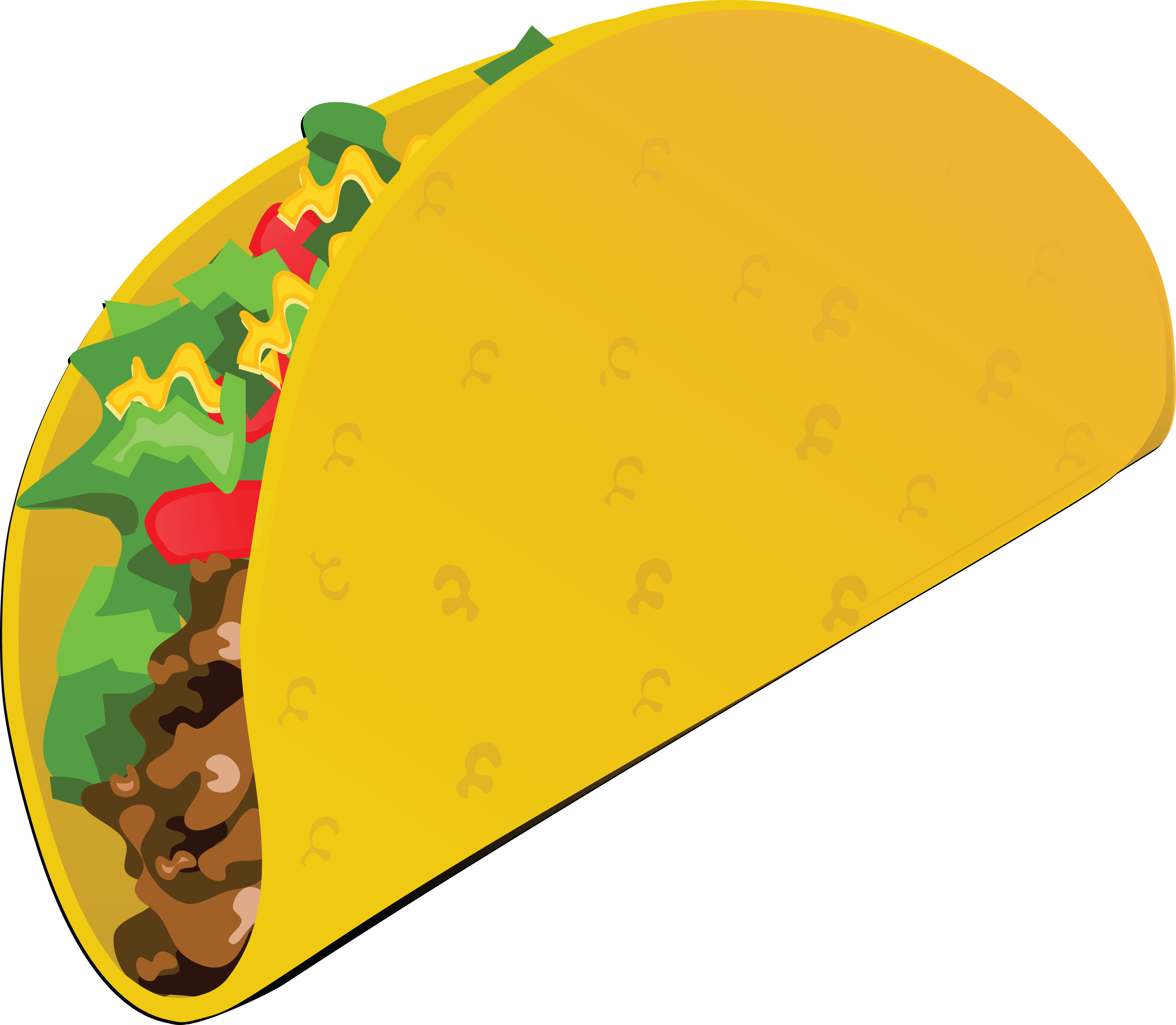 Free Clipart Of A Taco - Taco Clip Art Transparent Background (4000x3488)