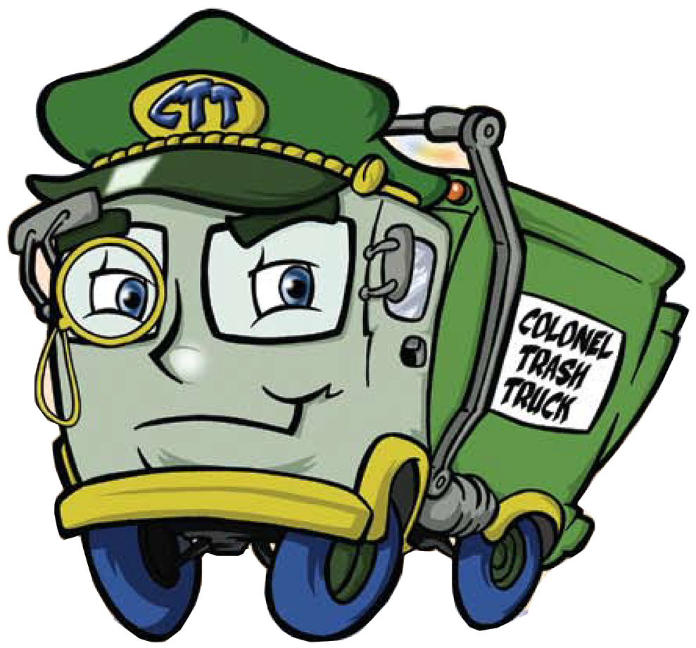 Colonel Trash Truck And Green And Clean Team Save The - Cartoon (996x927)