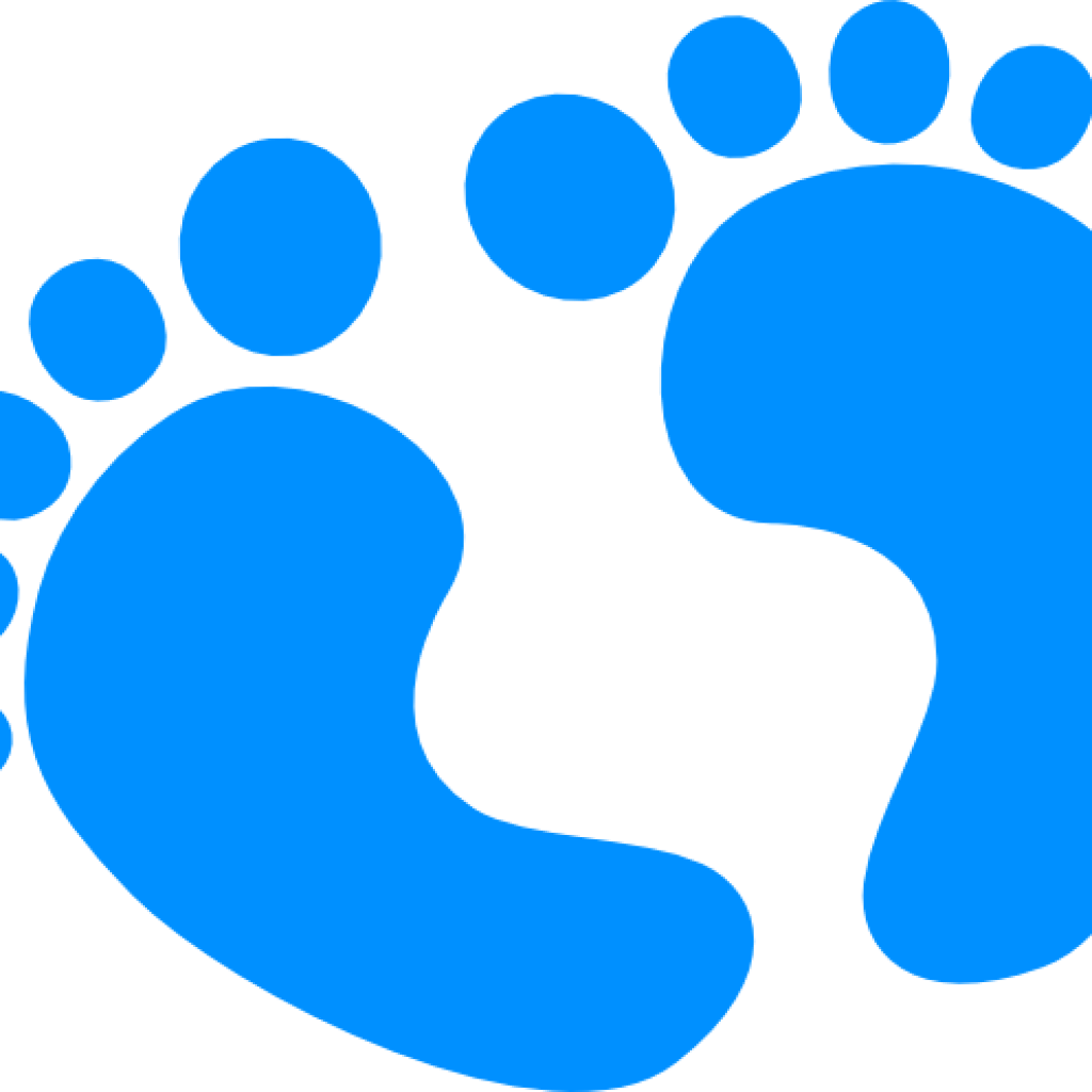 Baby Feet Clip Art Blue Ba Feet Clip Art At Clker Vector - Baby Shower Girl Clipart (1024x1024)