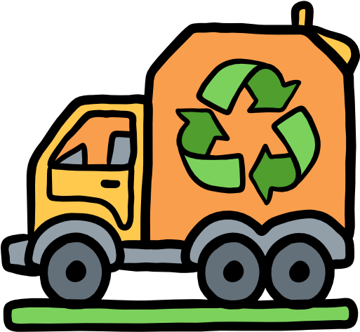 Garbage Truck Free Icon - Recycling (512x512)