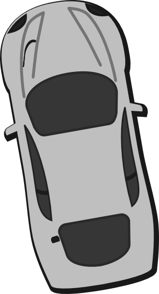 Gray Car Top View 100 Clip Art At Clkercom Vector - Car (324x597)