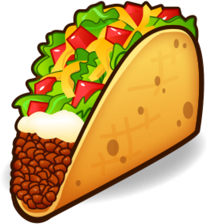 Taco Clipart Taco Clipart Png Monkey Clipart Free Download - Transparent Background Taco Clipart (1024x1024)
