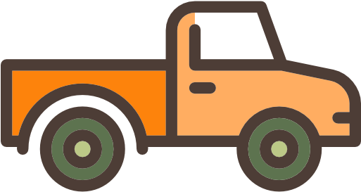 Pickup Truck Free Icon - Camioneta Dibujo Png (512x512)
