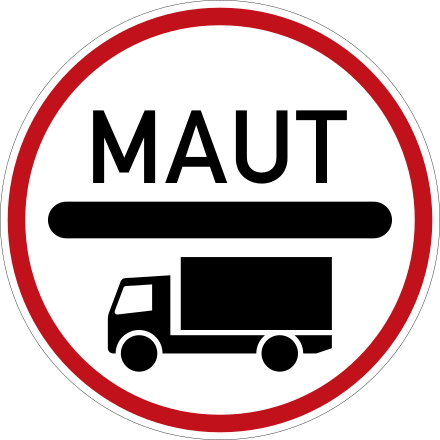 Zeichen 390 Maut - Maut Road Sign (440x440)