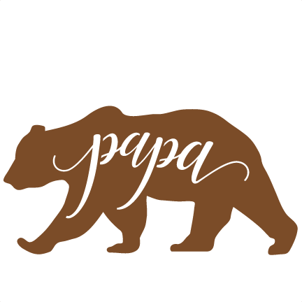 Papa Bear Svg Cuts Scrapbook Cut File Cute Clipart - Silhouette (432x432)