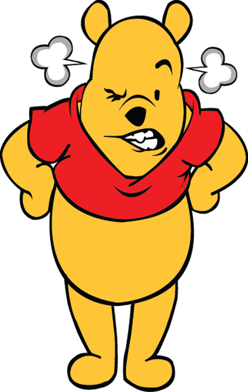 Angry Pooh By Johnreillymar - Winnie The Pooh Clipart (504x796)