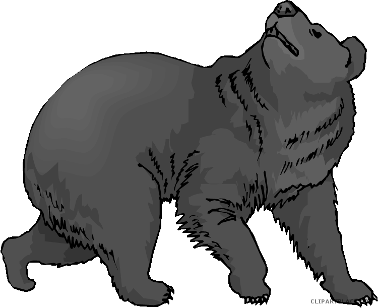 Black Bear Animal Free Black White Clipart Images Clipartblack - Bear Clip Art Transparent (750x611)