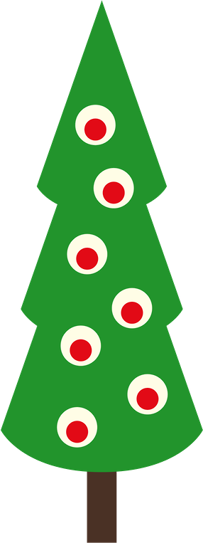 Christmas Tree Clip Art - Circle (286x763)