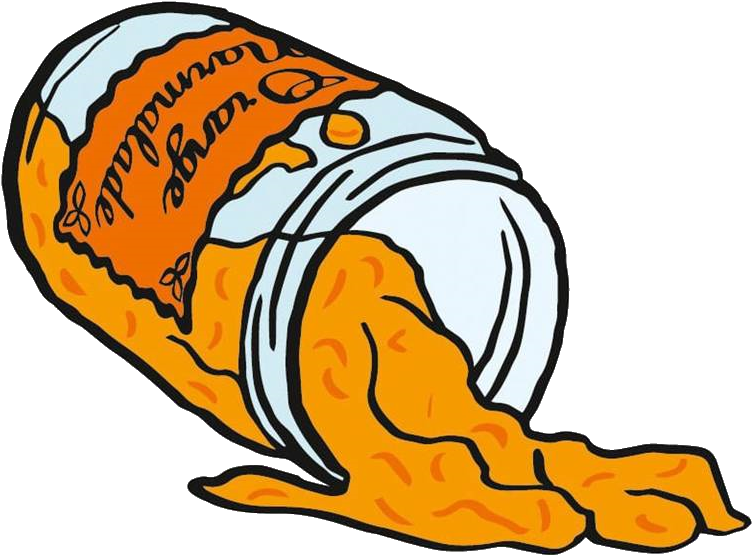 Spilled Jar Of Marmalade - Marmalade (758x560)