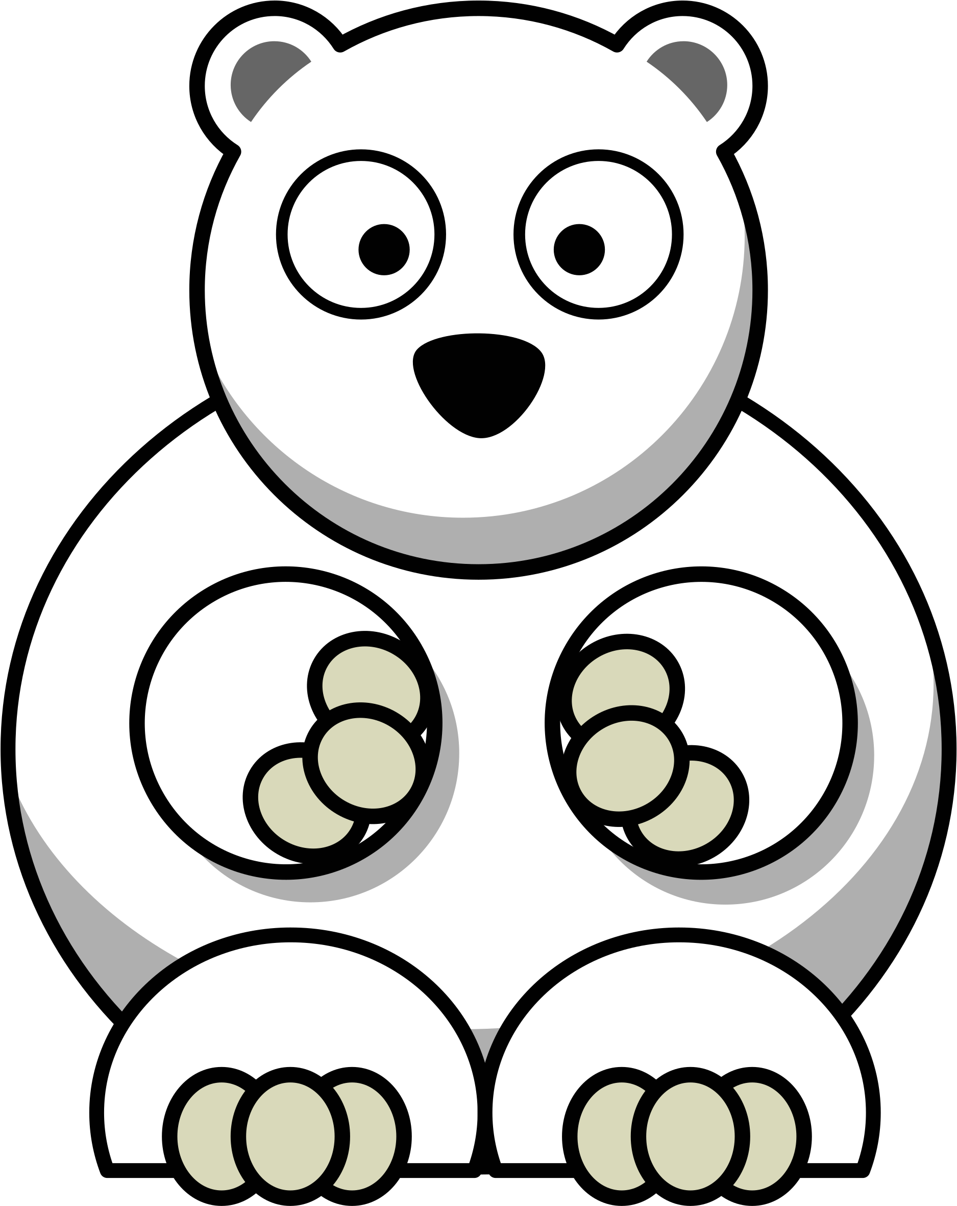 Free Polar Bear Remix - Cartoon Polar Bear Png (1000x1000)