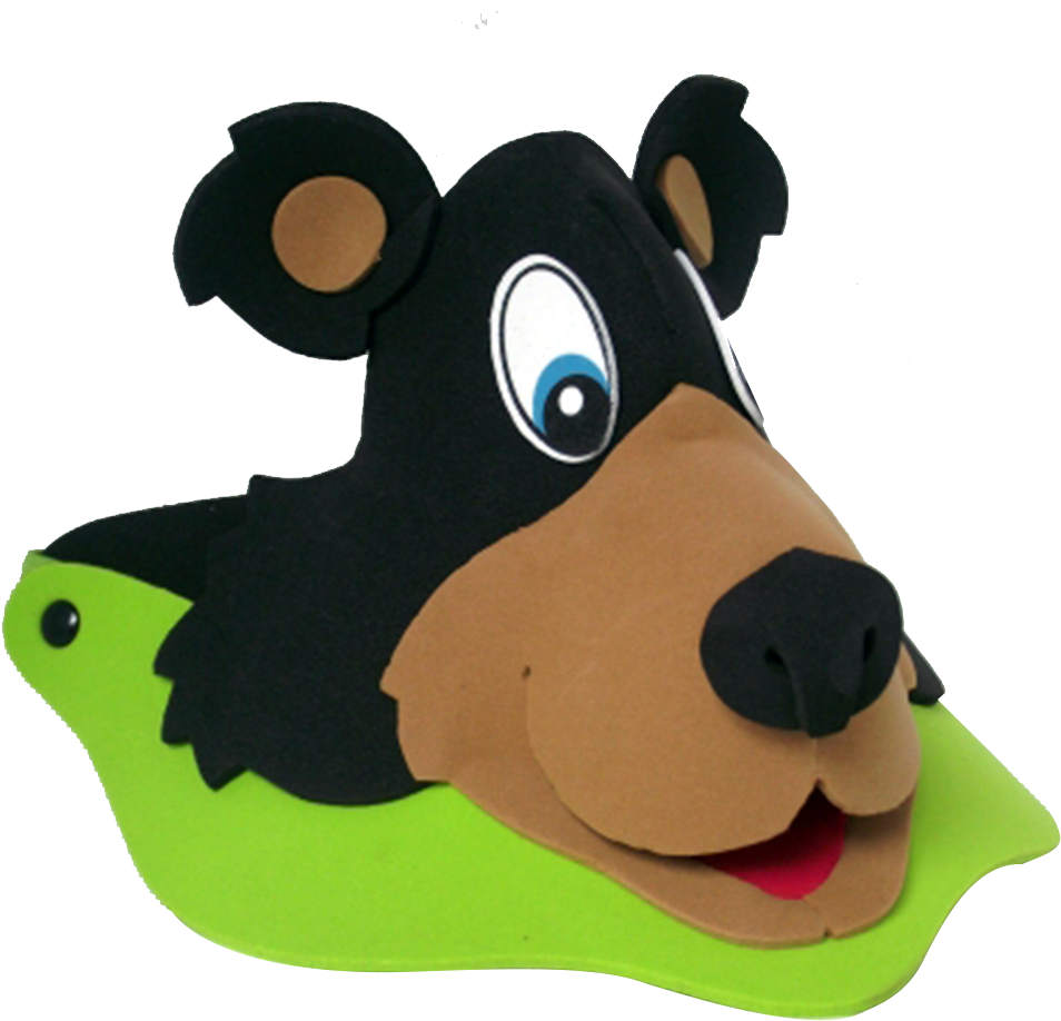 Black Bear Visor - Viseras De Oso En Foami (1000x1000)