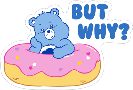 Sticker 15 From Collection «care Bears» - George Reversible Care Bears Cushion - 43cm X 43cm (490x317)