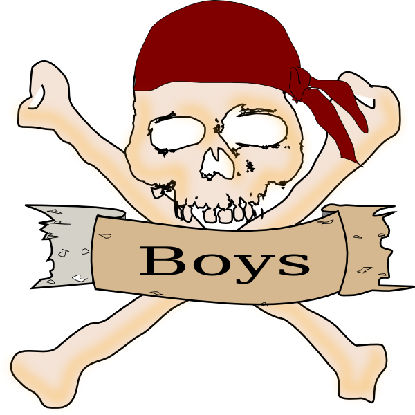 Boy Pirate Clip Art - Pirates Skull And Crossbones Tile Coaster (600x600)