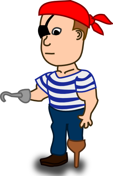 Free Vector Comic Characters Pirate Clip Art - Pirate Clip Art (384x598)