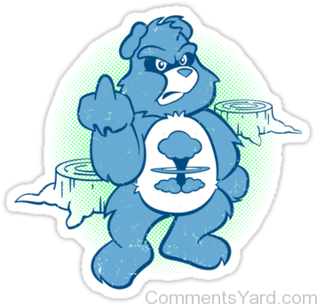 Angry Pic Of Care Bear - Angry Care Bear (375x360)