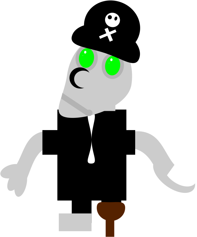 Free Robot Pirate - Death (958x1151)