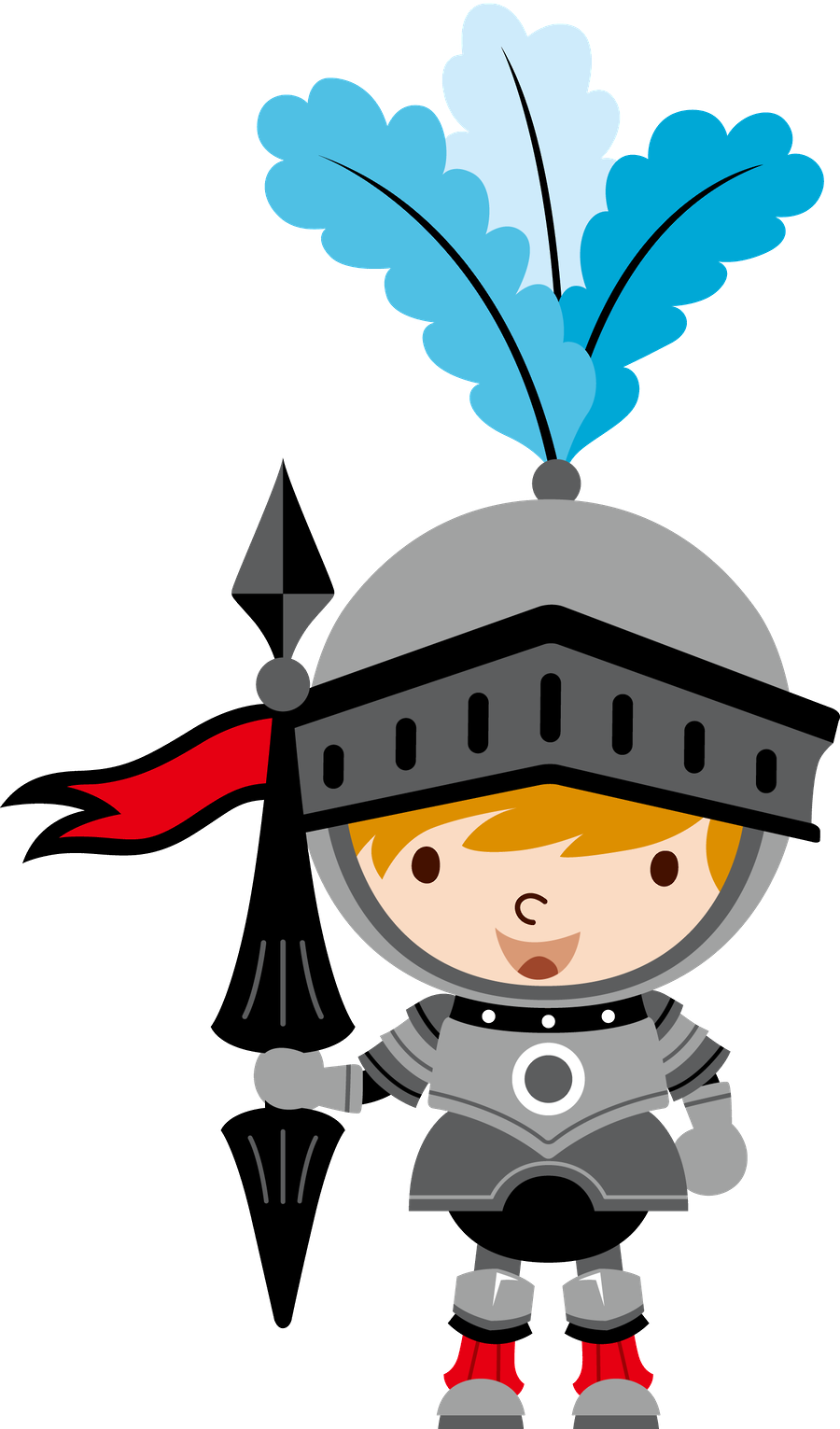 Princesas E Fadas - Boy Knight Clip Art (900x1531)