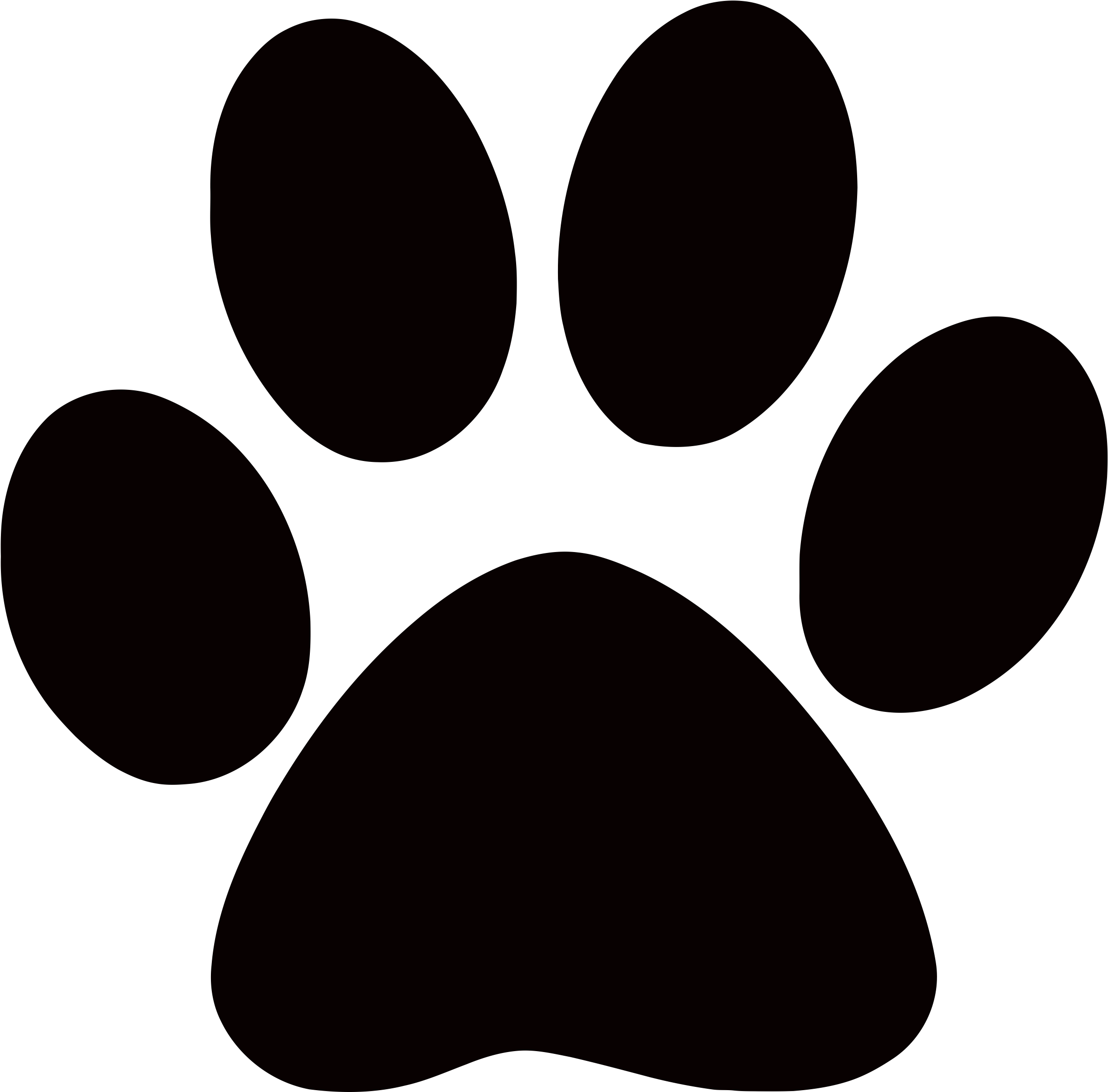 Cougar Paw Print Clip Art Clipart Best - Dog Paw Transparent Background (2500x2500)