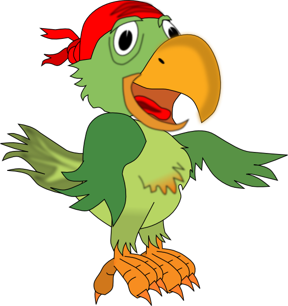 Pirate Parrot Hi - Pirate Parrots Transparent (564x598)