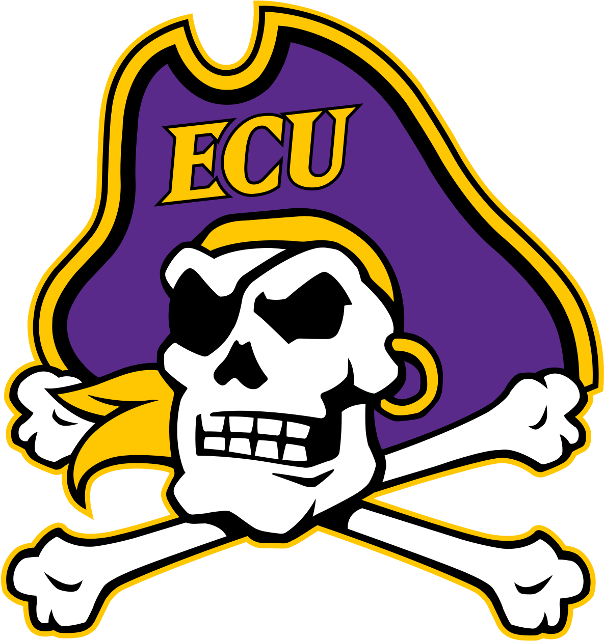 East Carolina Pirates - East Carolina University Logo (1200x1277)