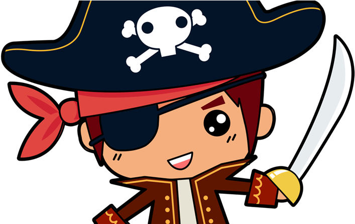 Pirate Pool Party At Micki Krebsbach - Cartoon Pirate Transparent (800x445)