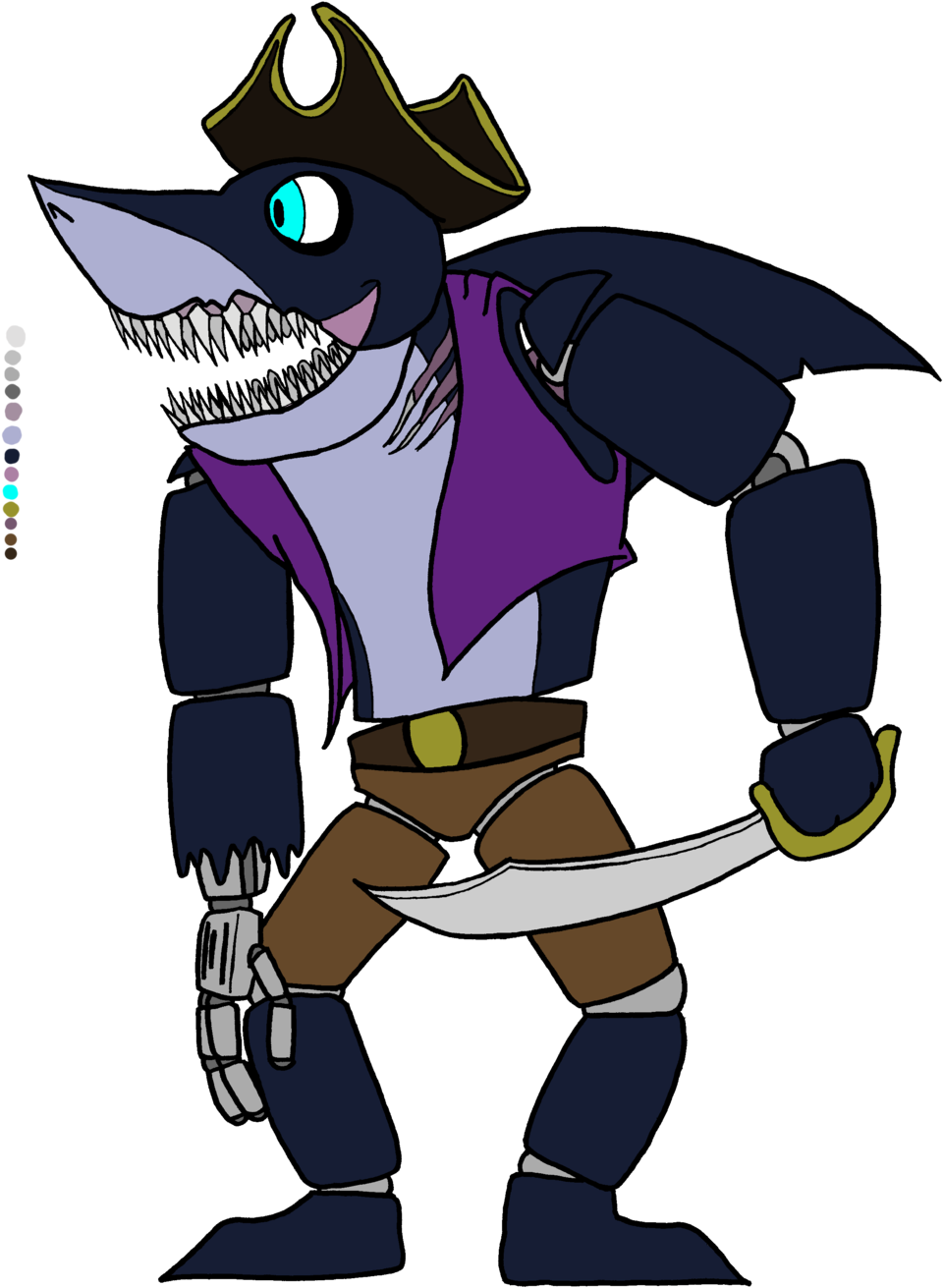 Laddon The Pirate Captain Megalodon By Ecn13000 - Mega Lo Don Robot (1024x1448)