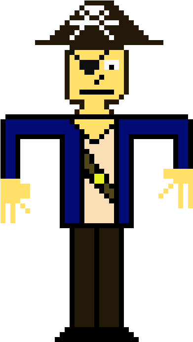 Pirate Captain - Cartoon (580x740)