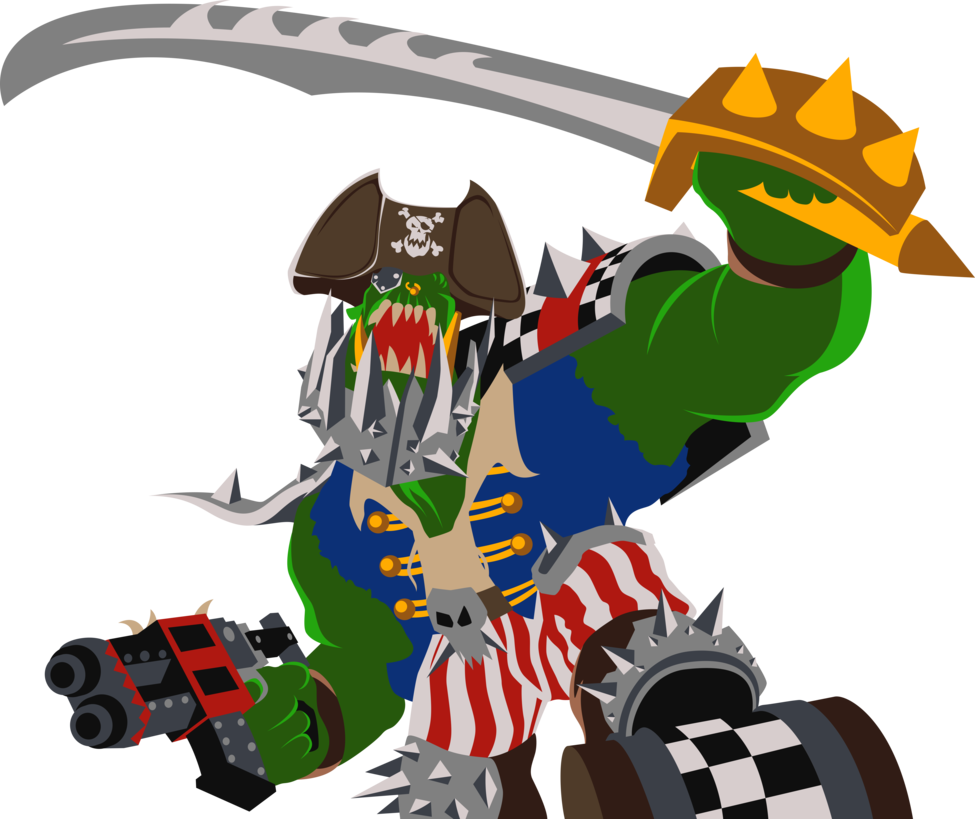 Ork Pirate Captain - Cartoon (975x819)