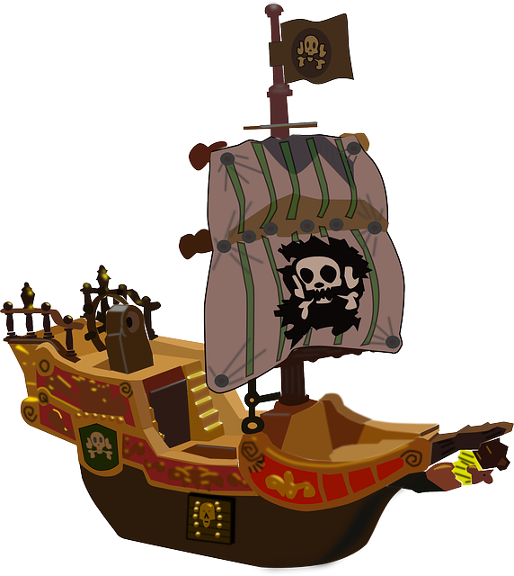 Buccaneer, Pirate, Ship, Boat - One Piece Jolly Roger Ship (572x640)