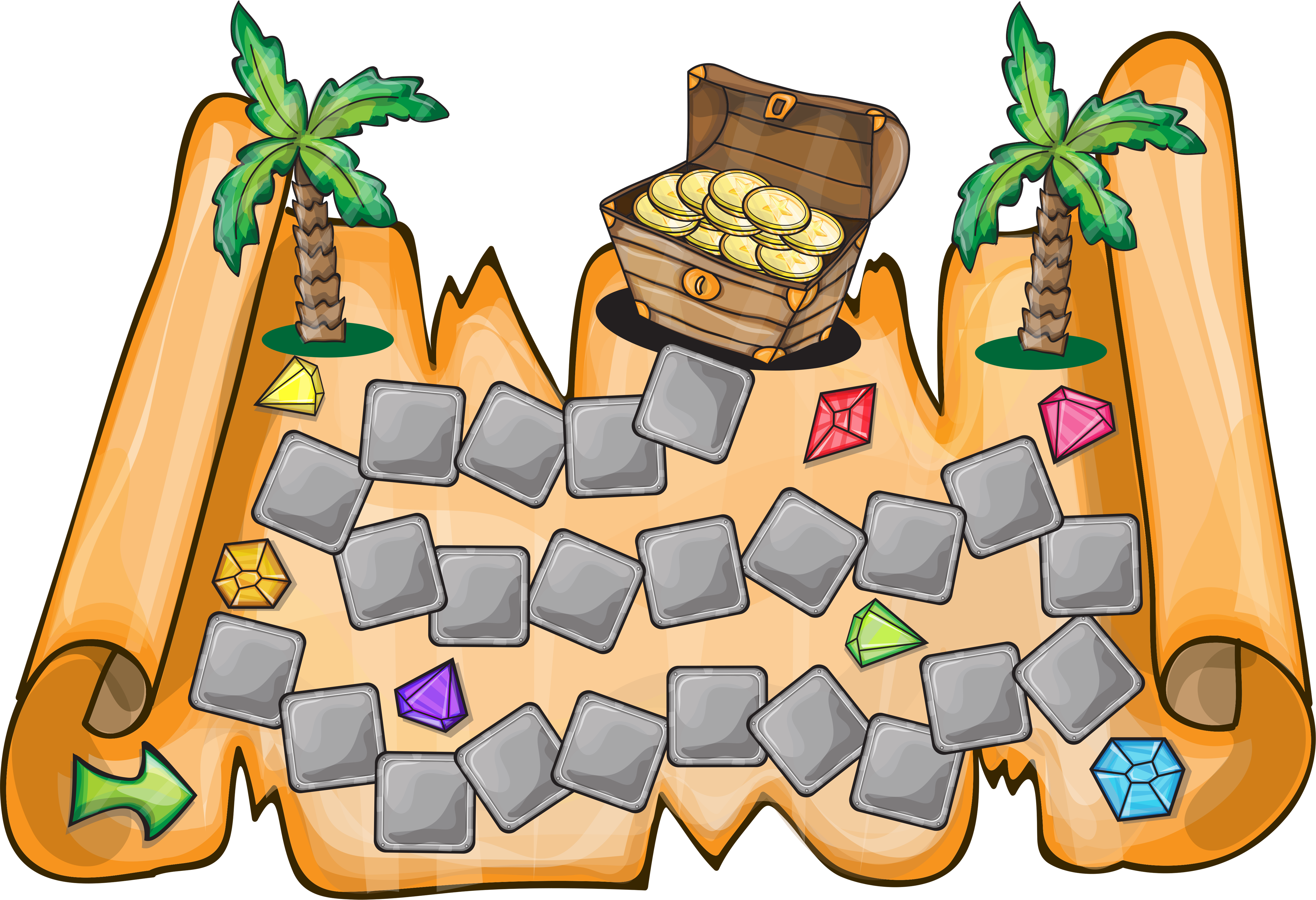 Treasure Hunting Buried Treasure Treasure Map Clip - Kids Cartoon Treasure (3970x2715)