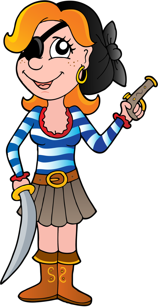 Pirates - Cartoon Woman Pirate (527x1024)