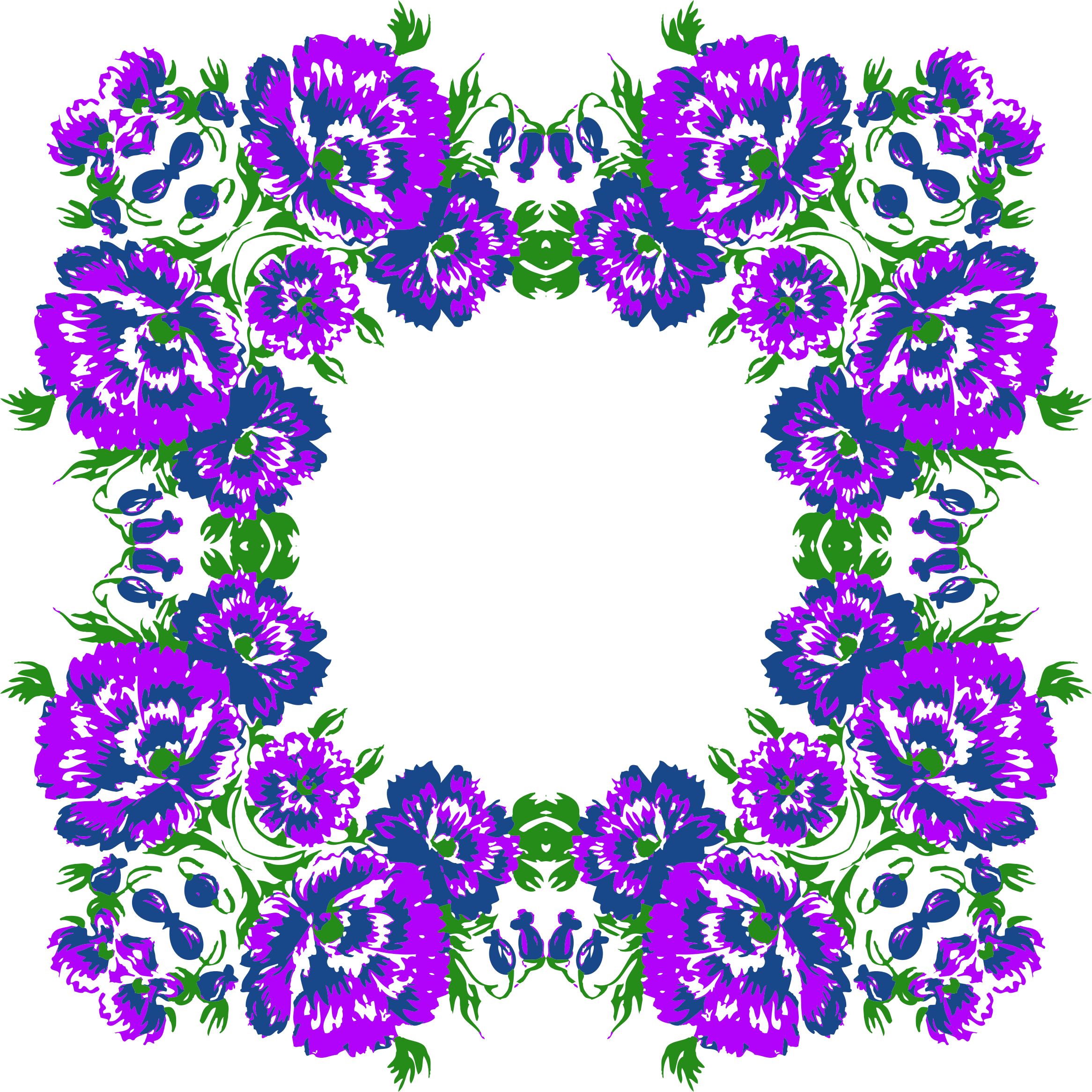 Floral Wreath Frame Variation 2 - Floral Wreath Frame Variation 2 (2332x2332)