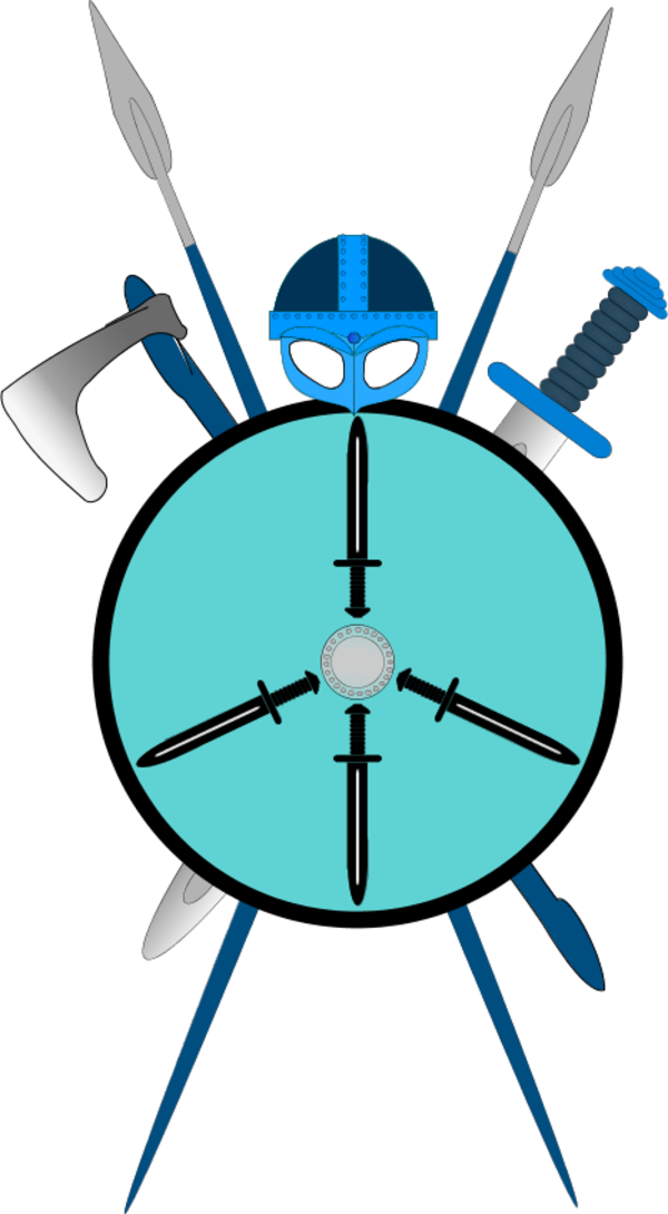 Sword Shield Ax Spear - Lotus Flower Vector Top (600x1090)