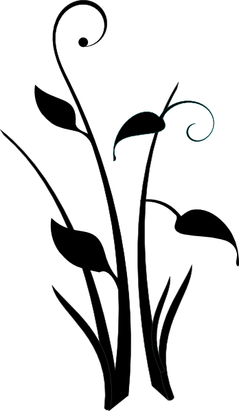 Plant Clipart Black (348x597)