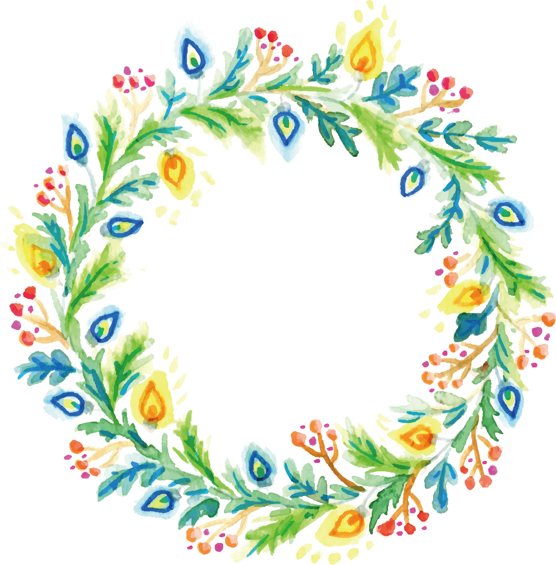 Vector Colored Garland - Vector Colored Garland (2360x2400)
