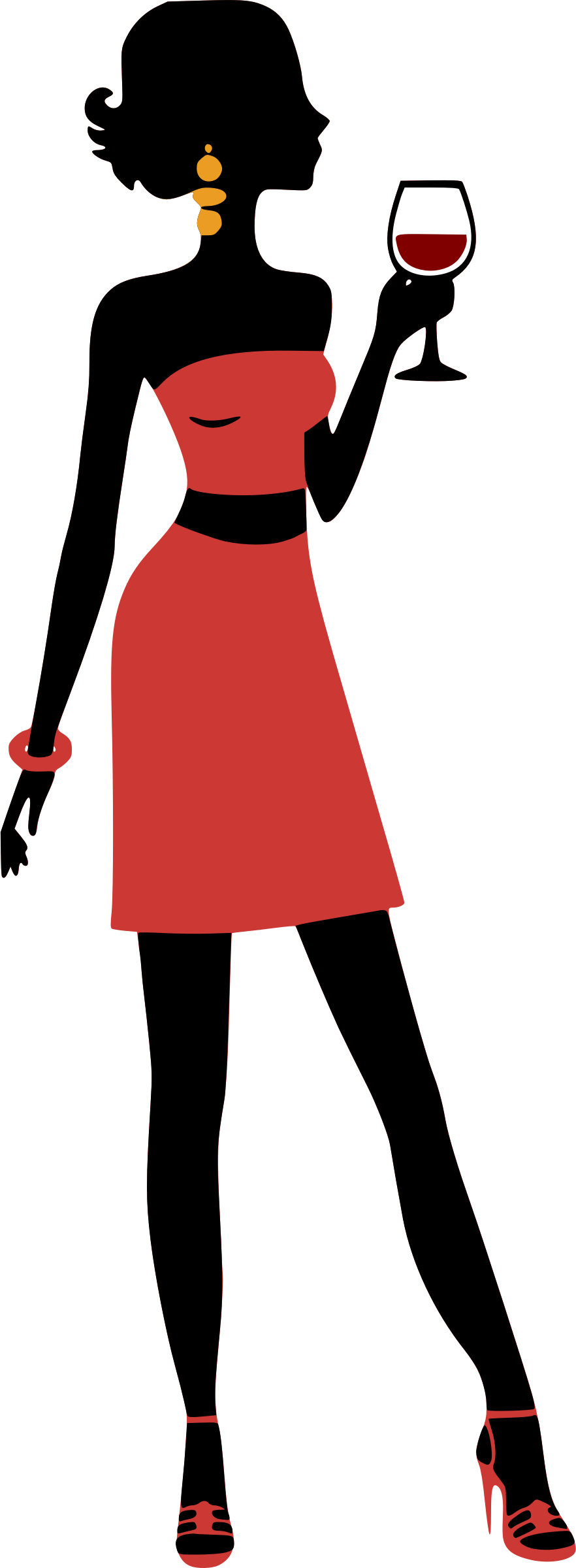 Girl - Women At Party Illustration (882x2400)