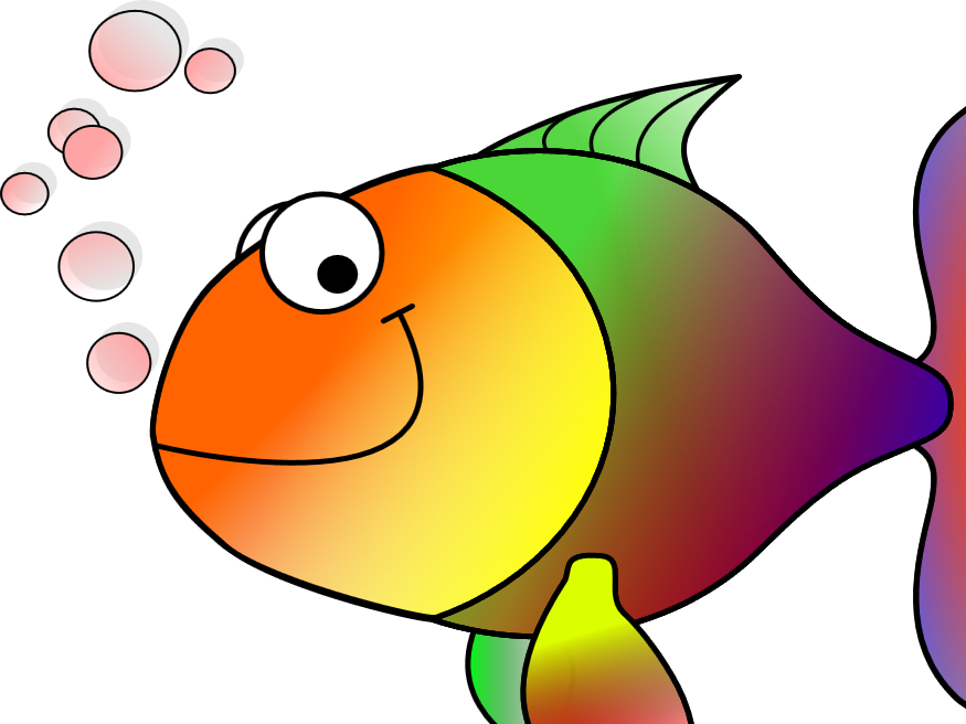 Machovka Happy Fish - Tropical Fish Shower Curtain (875x656)