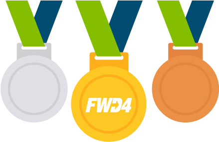 Three Medals, Gold, Silver And Bronze - Silver (600x300)