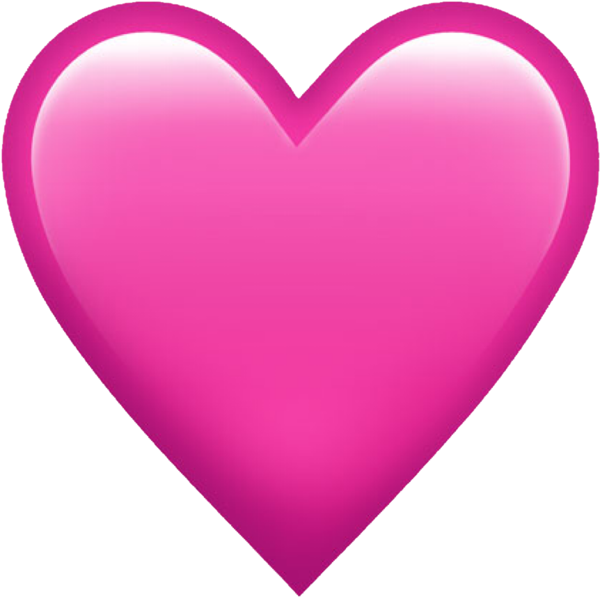 Emoji Heart Iphone Sticker Clip Art - Pink Heart Emoji Png (1024x1024)