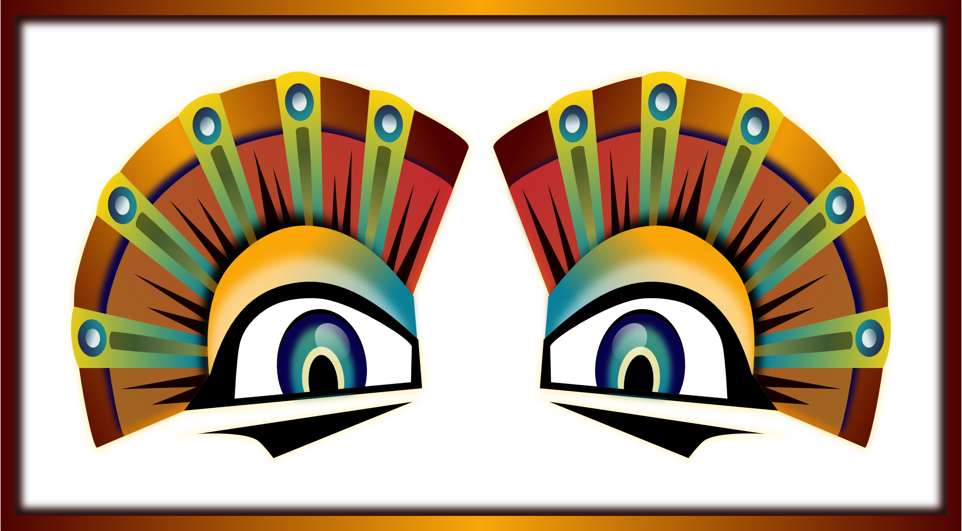 Colorful Sphinx Eyes Viscious Speed Scallywag March - Clip Art (1979x1094)